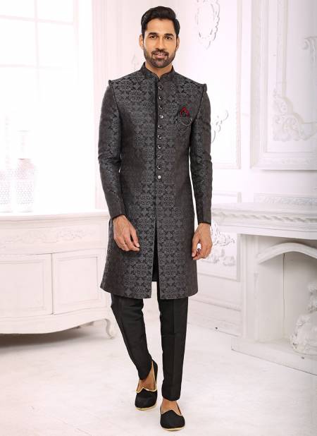 Gray Party Wear Mens Indo Western Collection 1159